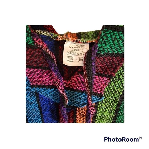 Vel-Mex Rainbow Boho Drug Rug Size Medium - Picture 3 of 6